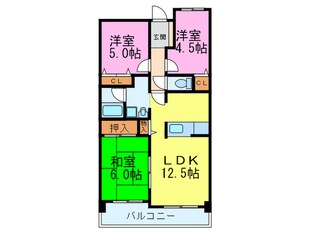 千里五月ヶ丘ハイツⅤ番館の物件間取画像